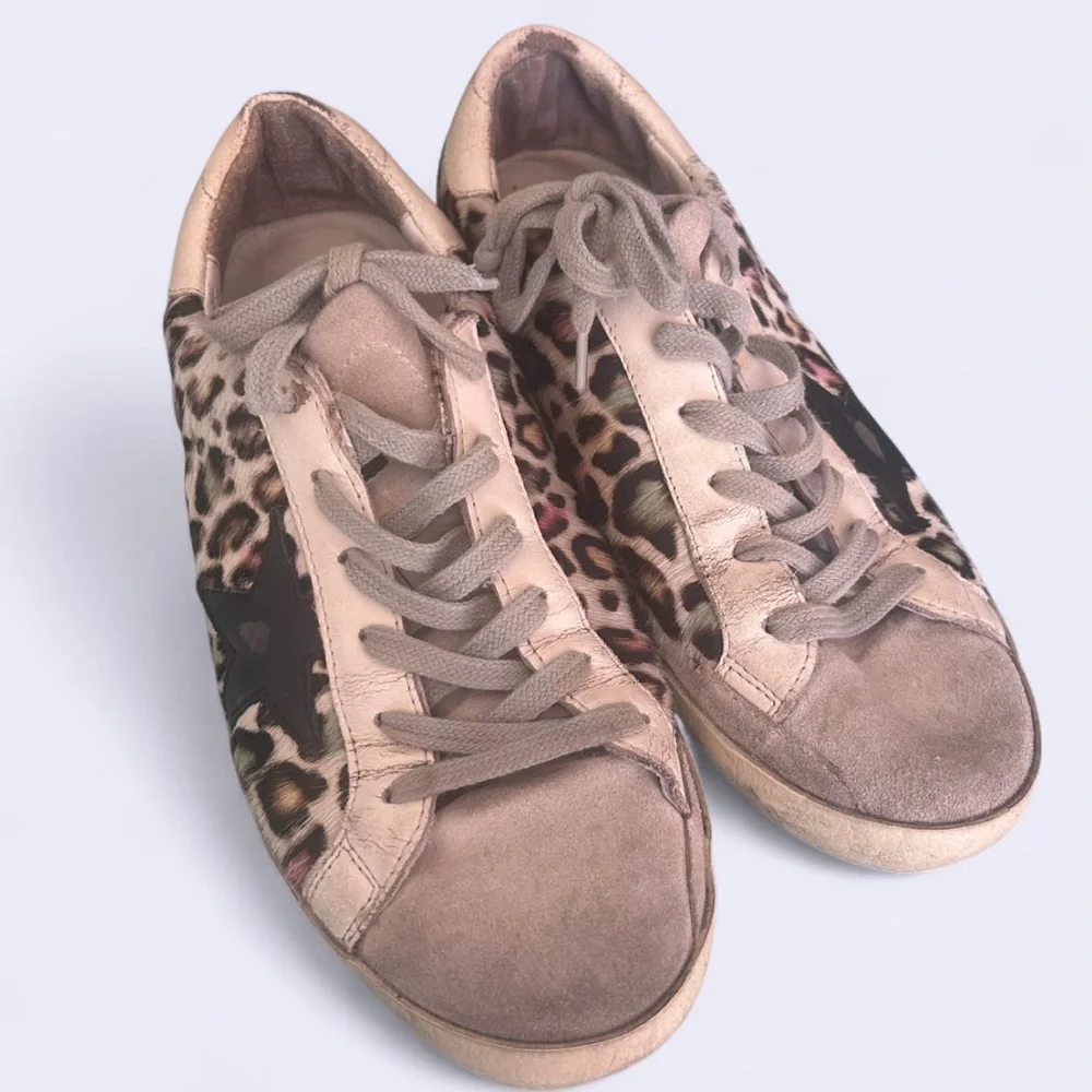 Golden Goose Low Top Cheetah Print Multicolor Finish - Picture 2 of 7